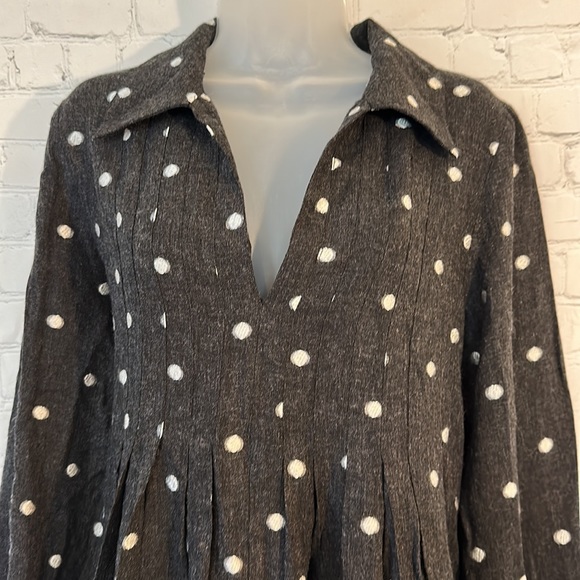 Zara smocked dress with embroidered dots EUC - Picture 2 of 7